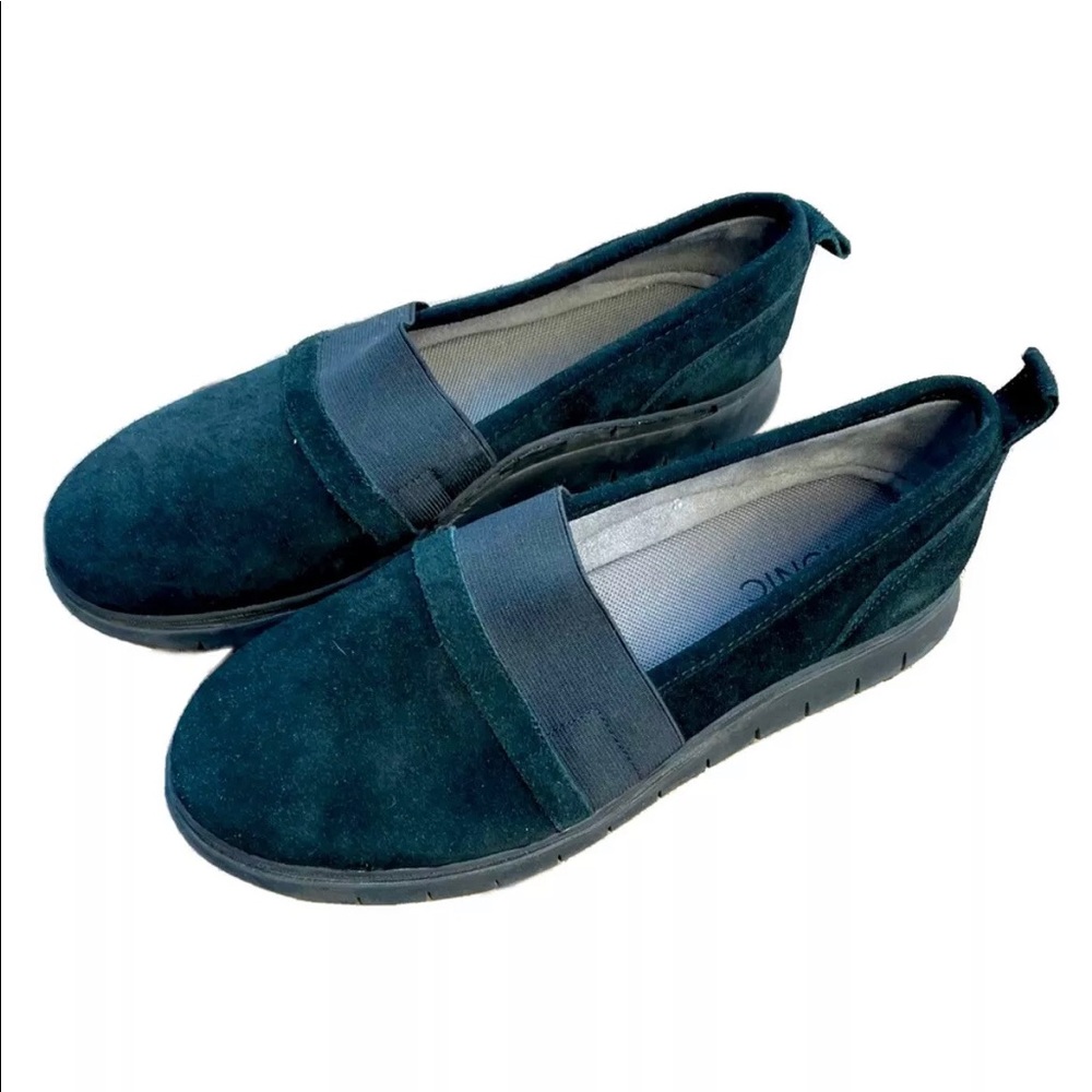 Vionic Kristi black, soft, suede slip-on shoe Sz 8